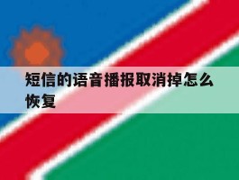 短信的语音播报取消掉怎么恢复
