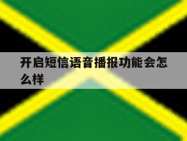 开启短信语音播报功能会怎么样