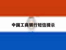 中国工商银行短信提示