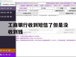 工商银行收到短信了但是没收到钱