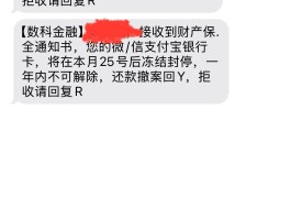 突然收到一条短信说金融欠款要来我家里了