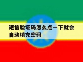 短信验证码怎么点一下就会自动填充密码