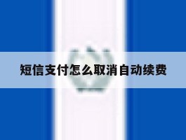 短信支付怎么取消自动续费