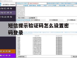 短信提示验证码怎么设置密码登录