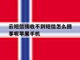 关于云短信接收不到短信怎么回事呢苹果手机的信息
