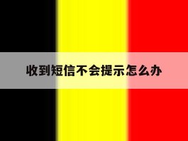 收到短信不会提示怎么办