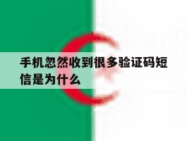 手机忽然收到很多验证码短信是为什么