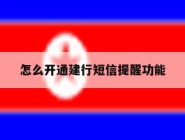 怎么开通建行短信提醒功能
