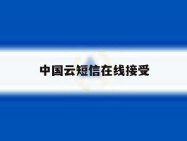中国云短信在线接受