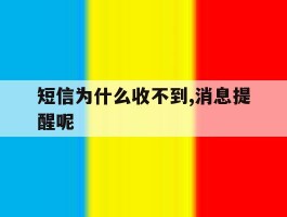 短信为什么收不到,消息提醒呢