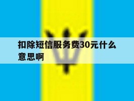 扣除短信服务费30元什么意思啊