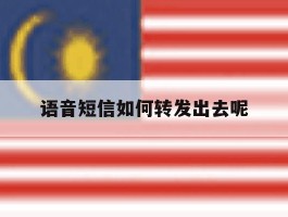 语音短信如何转发出去呢