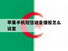 苹果手机短信语音播报怎么设置