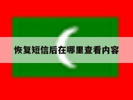 恢复短信后在哪里查看内容