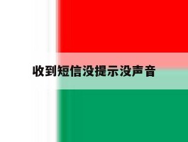 收到短信没提示没声音