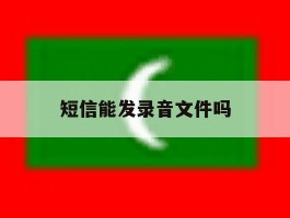 短信能发录音文件吗