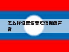 怎么样设置语音短信提醒声音