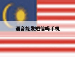 语音能发短信吗手机