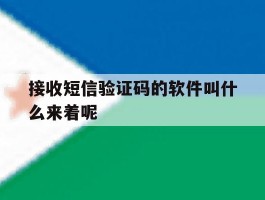 接收短信验证码的软件叫什么来着呢