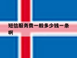 短信服务费一般多少钱一条啊