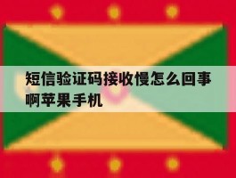 短信验证码接收慢怎么回事啊苹果手机