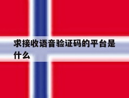 求接收语音验证码的平台是什么