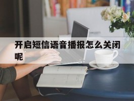 开启短信语音播报怎么关闭呢