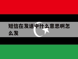 短信在发送中什么意思啊怎么发