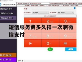 短信服务费多久扣一次啊微信支付