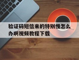 验证码短信来的特别慢怎么办啊视频教程下载的简单介绍