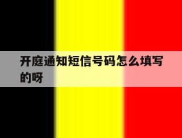 开庭通知短信号码怎么填写的呀
