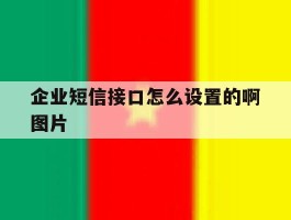 企业短信接口怎么设置的啊图片