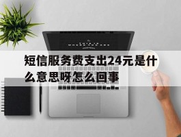 短信服务费支出24元是什么意思呀怎么回事