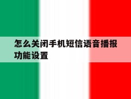 怎么关闭手机短信语音播报功能设置