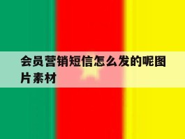 会员营销短信怎么发的呢图片素材