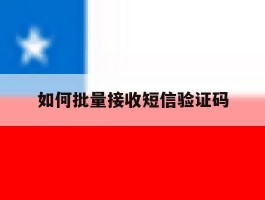 如何批量接收短信验证码