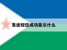 发送短信成功显示什么