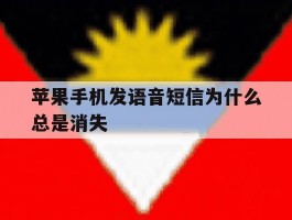 苹果手机发语音短信为什么总是消失
