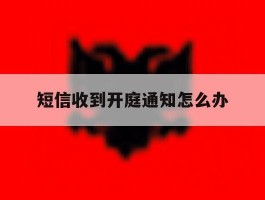 短信收到开庭通知怎么办