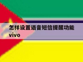 怎样设置语音短信提醒功能vivo