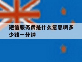 短信服务费是什么意思啊多少钱一分钟的简单介绍