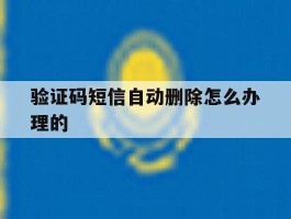 验证码短信自动删除怎么办理的