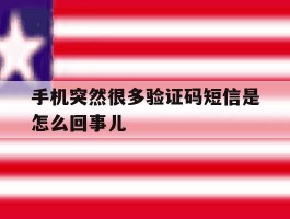 手机突然很多验证码短信是怎么回事儿