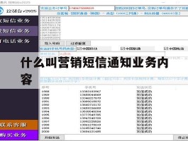 什么叫营销短信通知业务内容