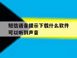 短信语音提示下载什么软件可以听到声音
