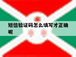 短信验证码怎么填写才正确呢