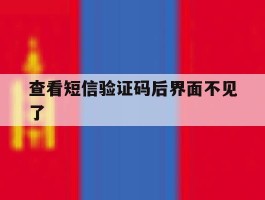 查看短信验证码后界面不见了