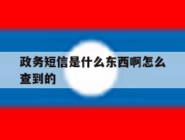 政务短信是什么东西啊怎么查到的