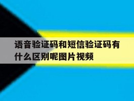 包含语音验证码和短信验证码有什么区别呢图片视频的词条