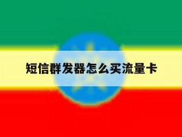 短信群发器怎么买流量卡